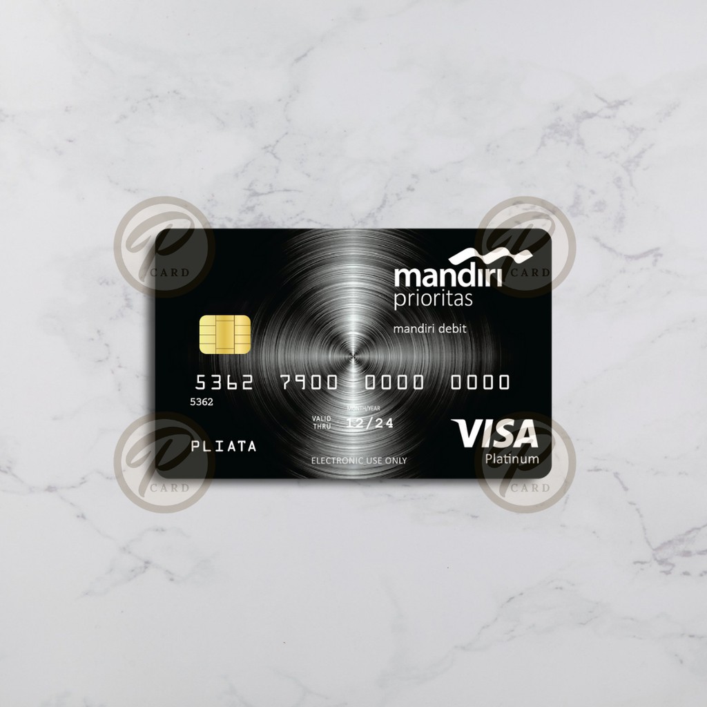 MANDIRI PRIORITAS - Card Cover Skin Sticker - PLIATA Stiker Kartu ATM, E-Money, E-Toll