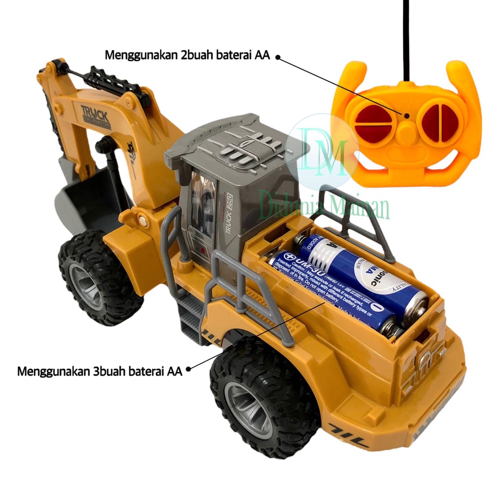 excavator remote control mainan anak rc truk beko konstruksi work truck