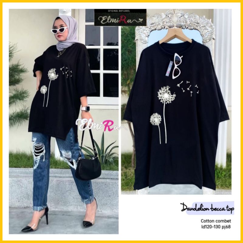 DANDELION BAJU ATASAN WANITA JUMBO BY ELMIRA - TUNIK WANITA JUMBO - TUNIK LD 120-130 - BAJU ATASAN H