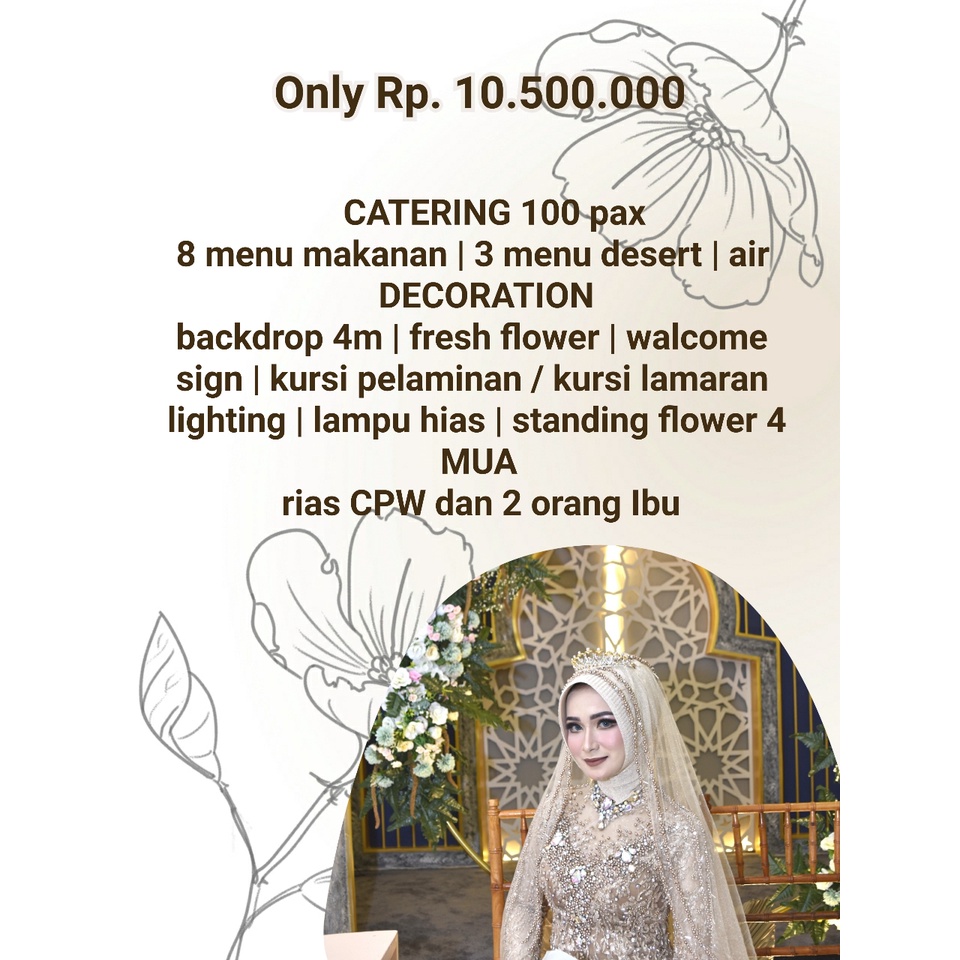 Backdrop Wedding/ Paket dekorasi/ Catering/ Paket lengkap wedding