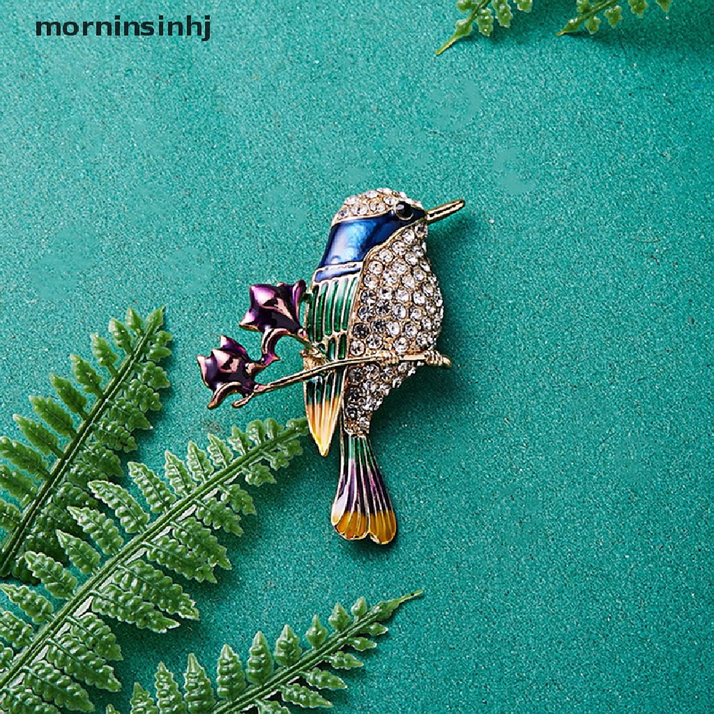 Mor Brospin Desain Burung Magpie Hias Berlian Imitasi Berkilau Untuk Wanita