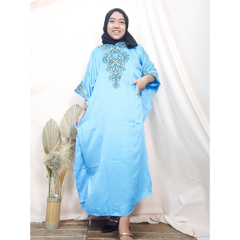 SB Collection Dress Maxi Jesia Longdress Kaftan Gamis Jumbo Casual Wanita