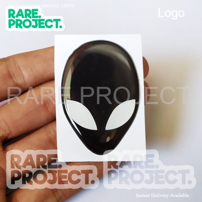 ALIENWARE HEAD STIKER RESIN TIMBUL AKSESORIES PC GAMING STIKER RESIN LENTUR MURAH