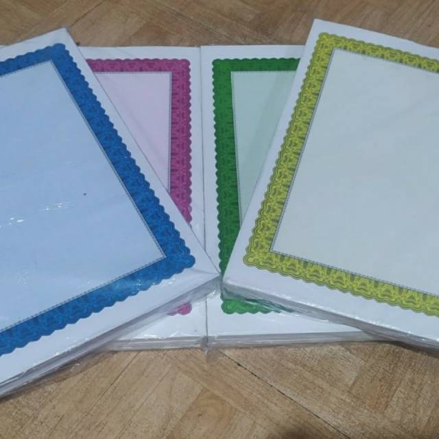 

Kertas Piagam/Kertas sertifikat ukuran folio