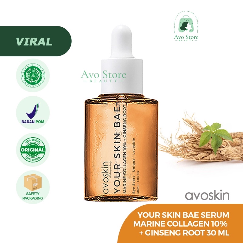 [EXP DATE 2027] Avoskin YSB serum Marine Collagen 10% + Ginseng Root 30ML [ Anti Aging ]