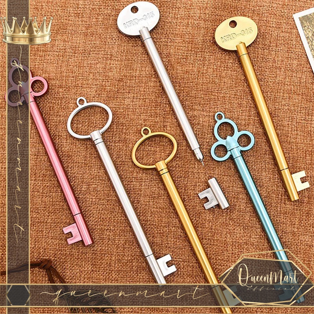 

QUEENMART - BOLPOIN / Pena Gel Unik Bentuk KUNCI Pulpen Kunci