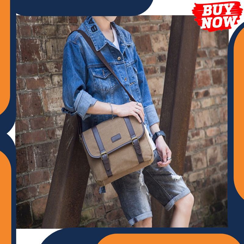 DSQ200 Tas Selempang Kanvas Tas Pria Slempang import