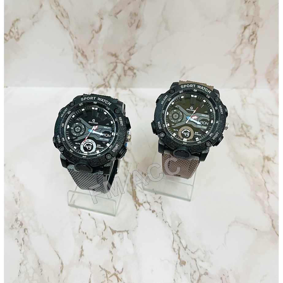 Jam Tangan Pria Import/Jam Tangan Murah Keren Galvano GRATIS Box Jam-Hitam