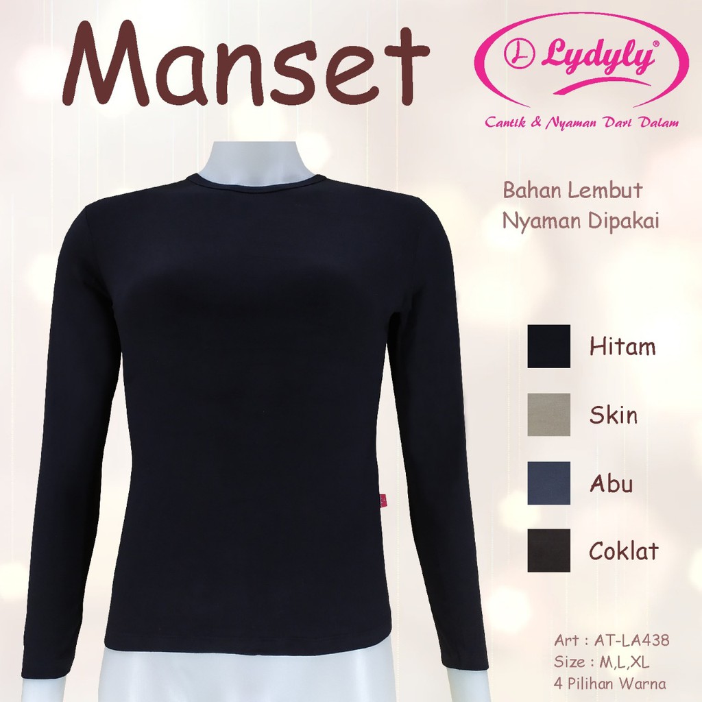 LYDYLY | MANSET Lengan panjang Katun Warna Hitam / Manset nyaman Art Lydyly AT LA438