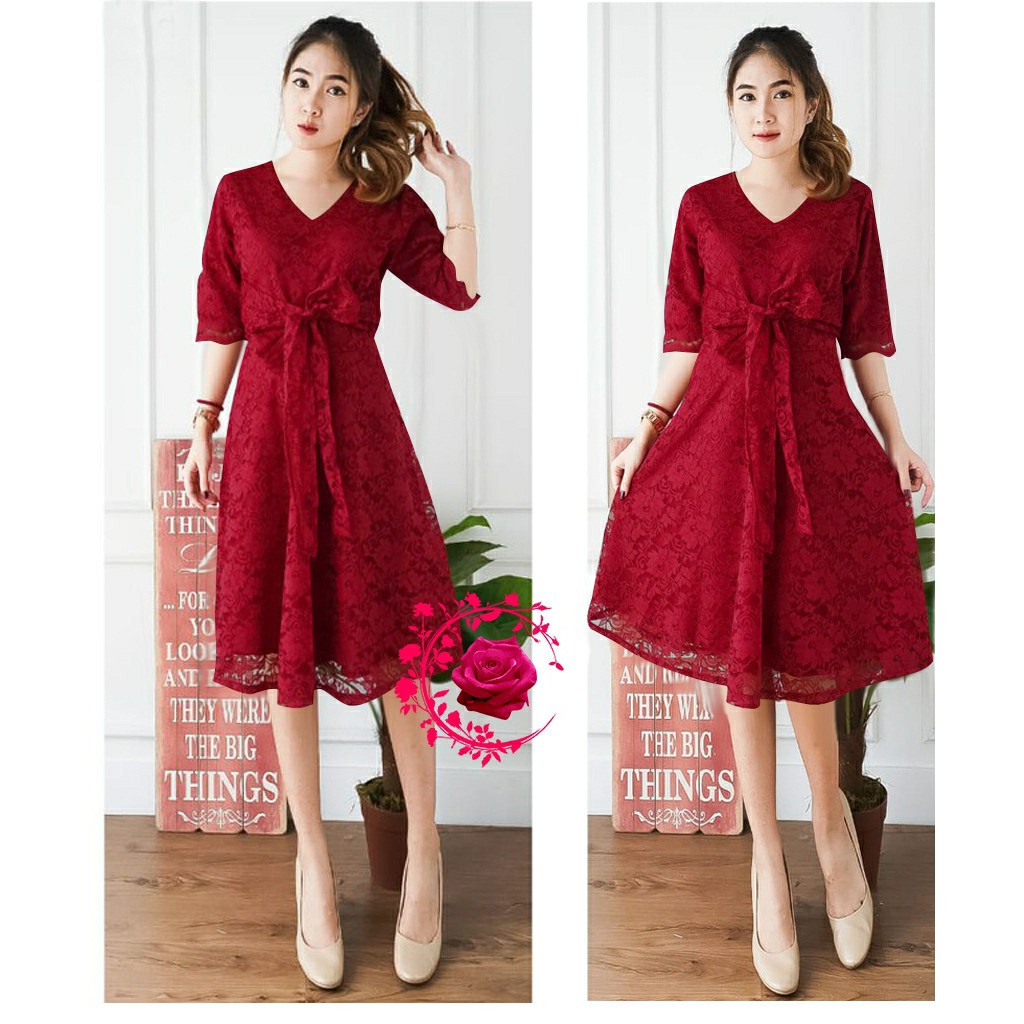 Dress Tiantra Brukat BAHAN BRUKAT PREMIUM
