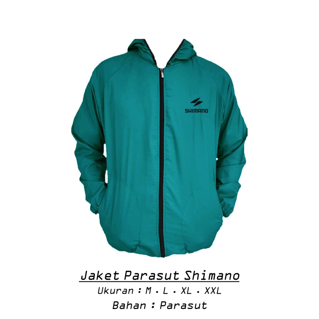 Jaket Parasut Shimano Waterproof Jaket Sauna Parasut Olahraga Running Jogging Mancing Pria Wanita-Tosca