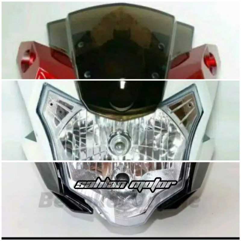 Batok Kepala depan plus Reflektor Lampu Yamaha Vixion /viksen New Advance NVA 2015-2016