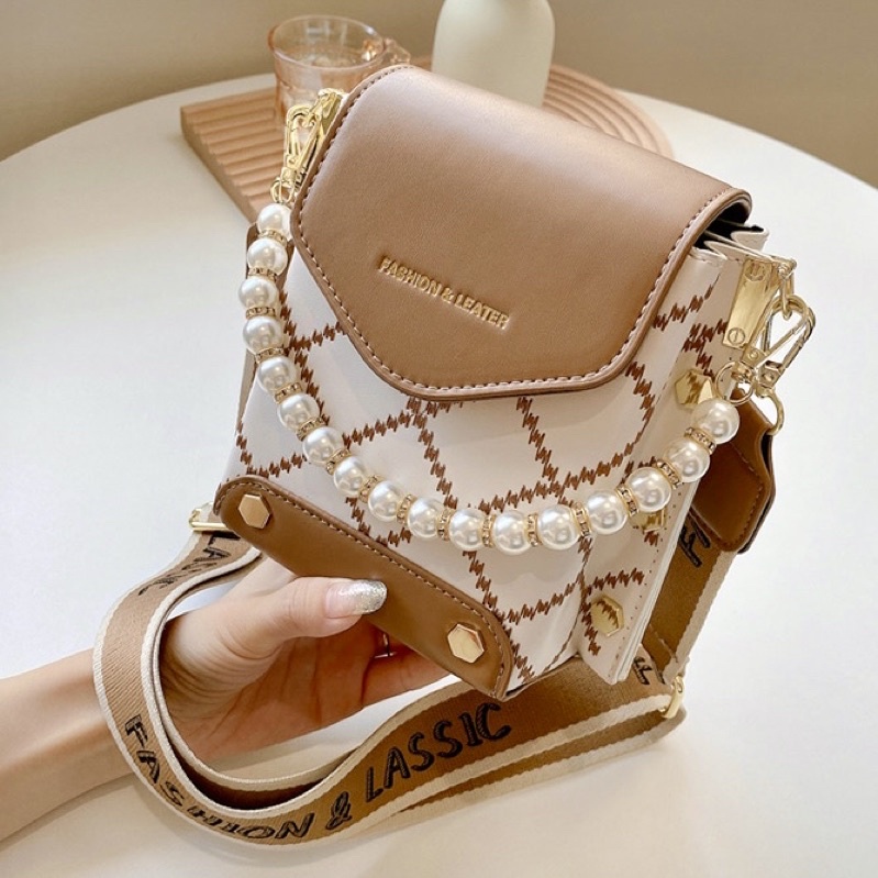 LADIESBAG -TAS HANDBAG MUTIARA SELEMPANG CEWEK BAG WANITA IMPORT KONDANGAN SHOULDER STRAP LB- 287