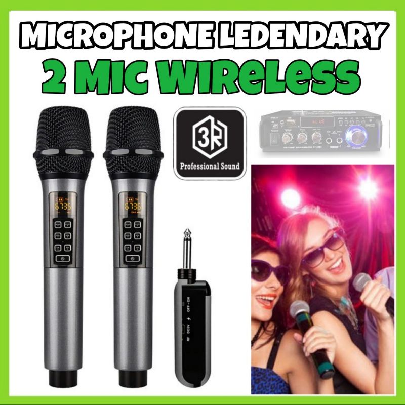 Microphone Wireless STYLE 02 Professioanl Sound 3R 2 Mic Wireless