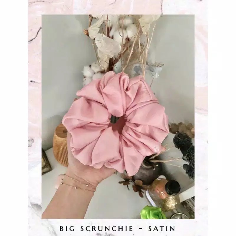 SCRUNCHIE SATIN SILK JEPANG / Ikat Rambut Wanita / Cepol jilbab