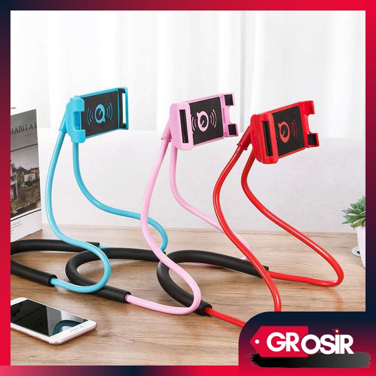 Grosir - 612 Lazy Pod Leher &amp; Pinggang/Lazy Pod Phone Holder/Holder HP Lazy Hanging Neck Cell Stand