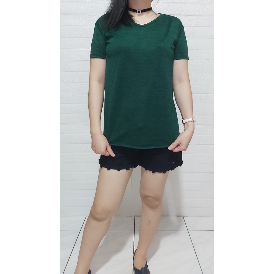 kaos polos twist wanita t shirt kaos wanita atasan polos