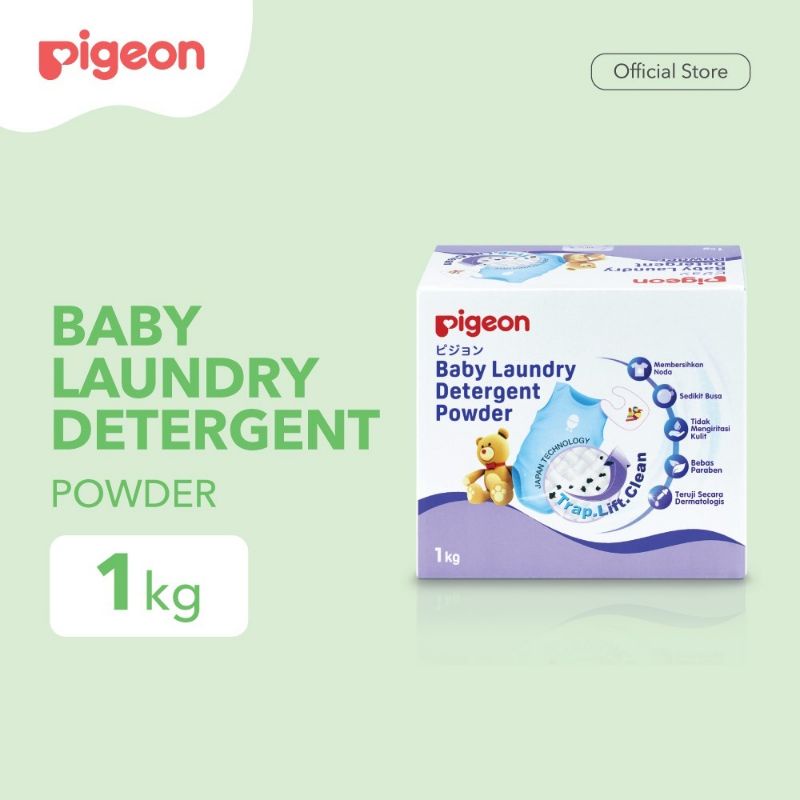 PIGEON Laundry Detergent Powder 1Kg - Pigeon Sabun Cuci Baju Bayi Bubuk 1kg