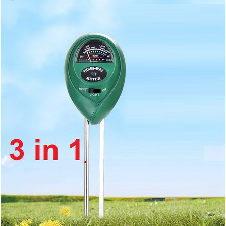 Soil Moisture Meter 3 IN 1 - Alat Ukur PH/Kelembaban/Intensitas Cahaya