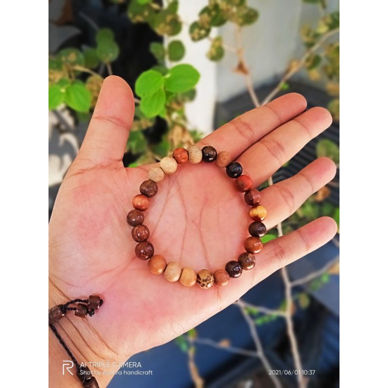 gelang gabungan 21 kayu bertuah galih asem galih kelor hitam galih nagasari Cirebon setigi