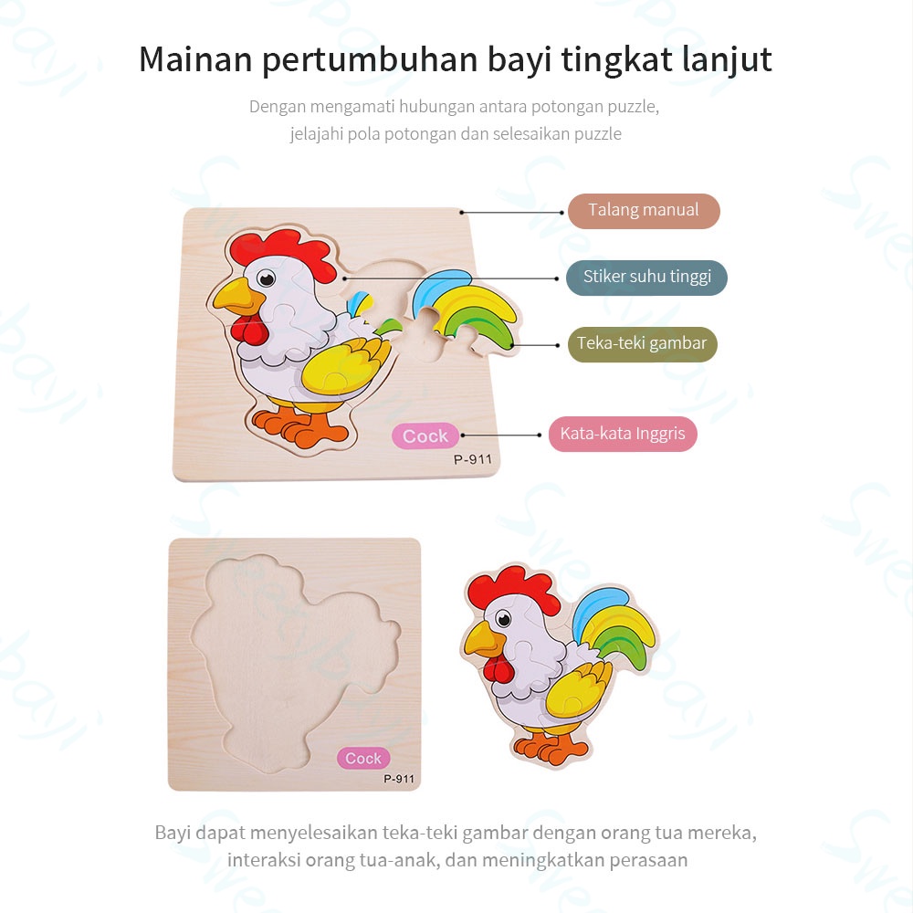 Sweetybayi Mainan Edukasi Jigsaw Puzzle / Puzzle Kayu Anak