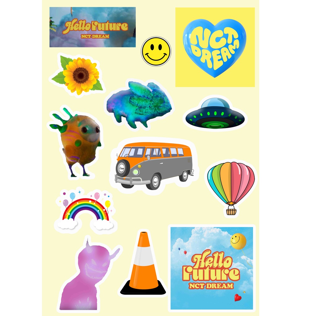 [HELLO FUTURE] NCT Dream stiker Kpop set stiker idol stiker NCT fankit sejeuni (cutting) freebies