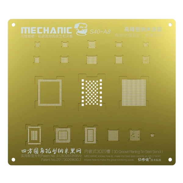 MECHANIC 3D Cetakan IC S40 CPU A8 Gold Original