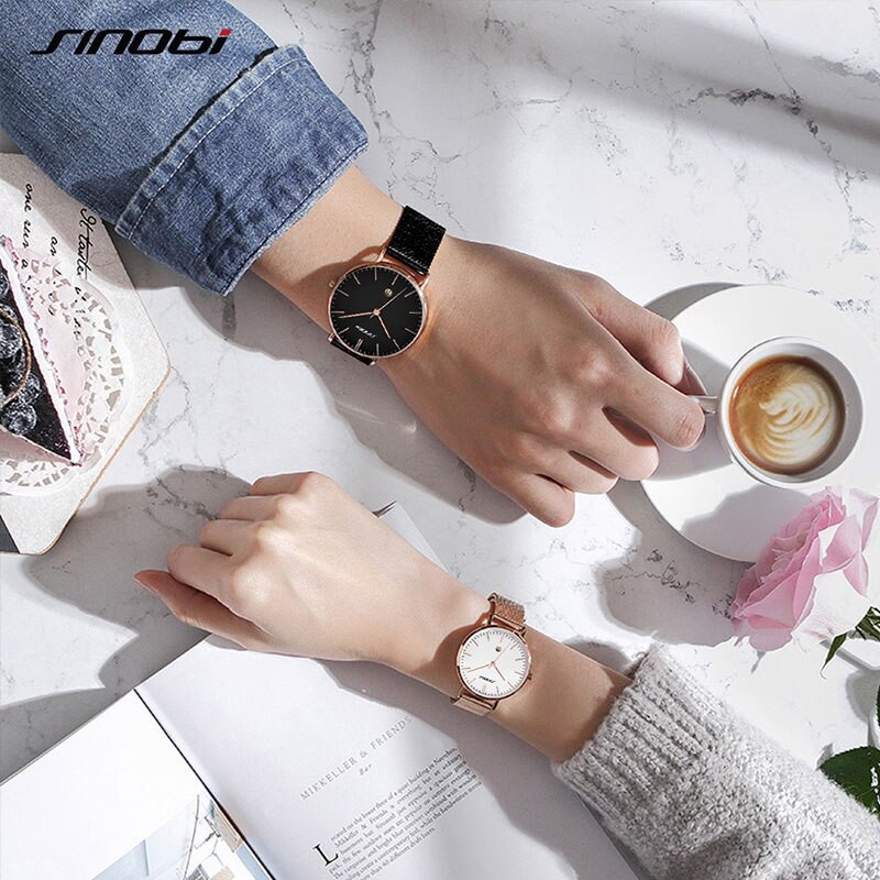 SINOBI 9709 Jam Tangan Wanita Rantai Pasir WK-SBY