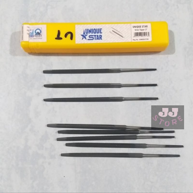 Kikir Gergaji Besi Segitiga 3 inch Kikir India UNIQUE STAR