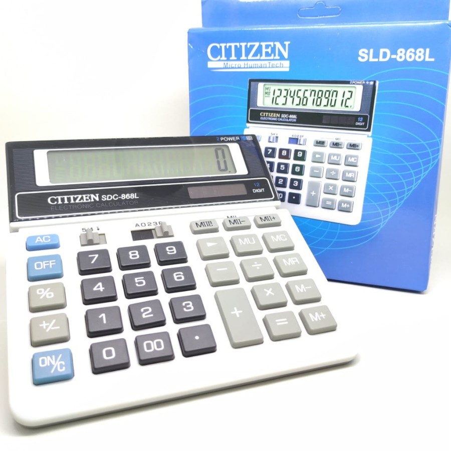

Kalkulator Citizen SDC 868 L Kalkulator 12 Digit Sudah Termasuk Batrai