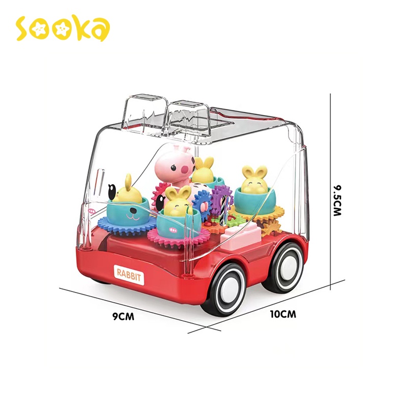 Sooka Mainan Mobil-Mobilan Bayi Unik,Lucu dan Tahan lama(Durable) - Bus Tahan Banting Merry Go Arround/Baby Car toys Crush Resistant SK-GCA1078