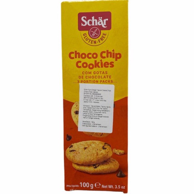 Schar Gluten Free Choco Chip Cookies 100g