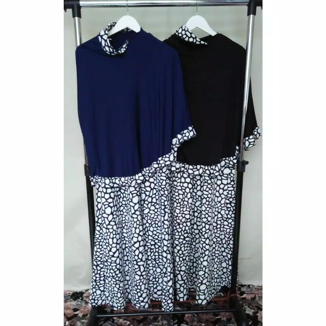 Gamis Scuba Set Syari Abstrak