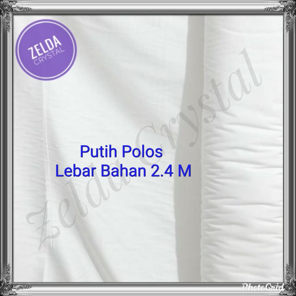 BAHAN SPREI / BEDCOVER METERAN PUTIH POLOS MICROTEX LEBAR BAHAN 2.4 METER