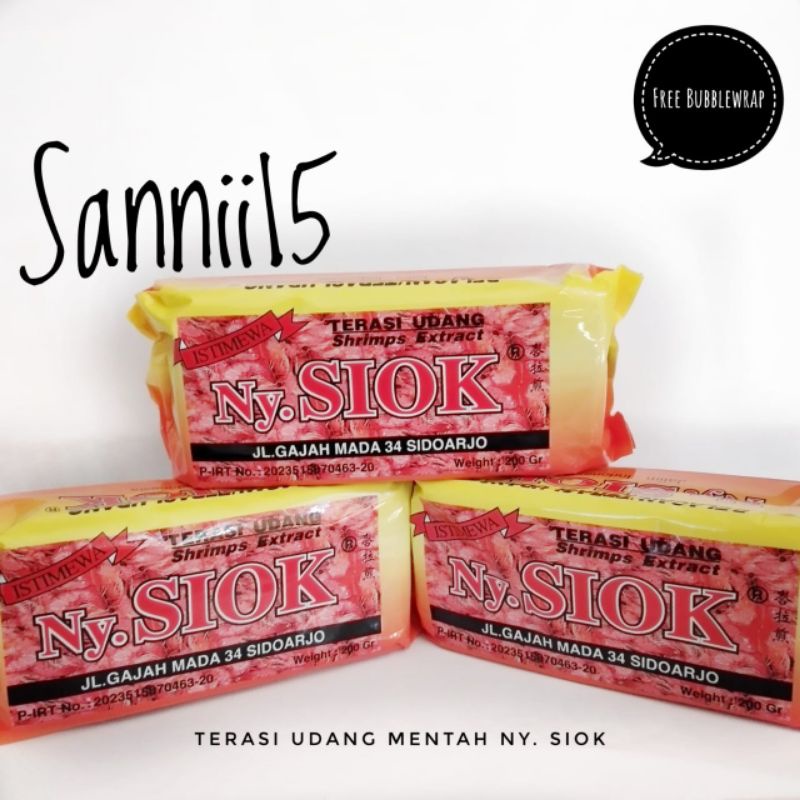 

Terasi Mentah Ny. SIOK