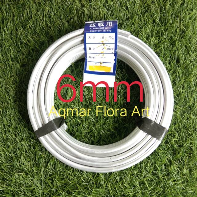 Kawat Bonsai Alumunium Eceran Permeter Ukuran 6mm