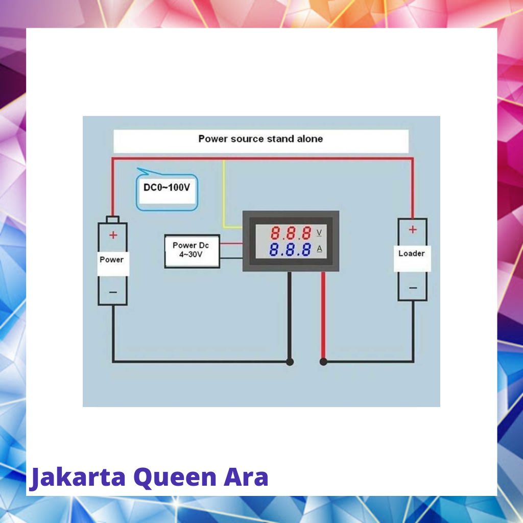 Alat Pengukur Listrik Voltmeter Ammeter LED - GN-011