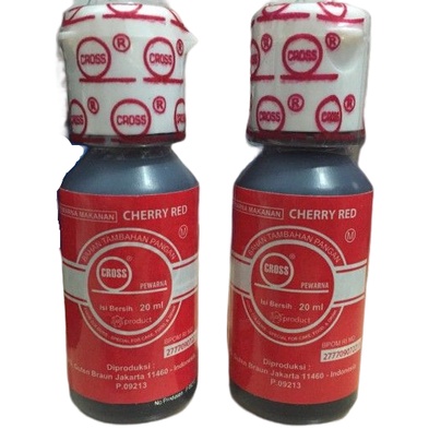 

Cross Pewarna Makanan Cherry Red 20ml Campuran Pewarna Pangan Merah Cherry