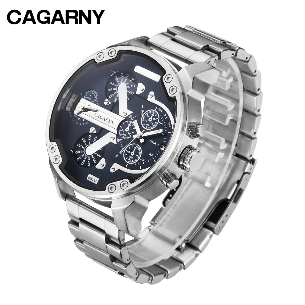 Free Ongkir Jam Tangan Pria Cowok Luxury Cagarny Dual Times Sports Wristwaterproof Tahan Anti Shopee Indonesia