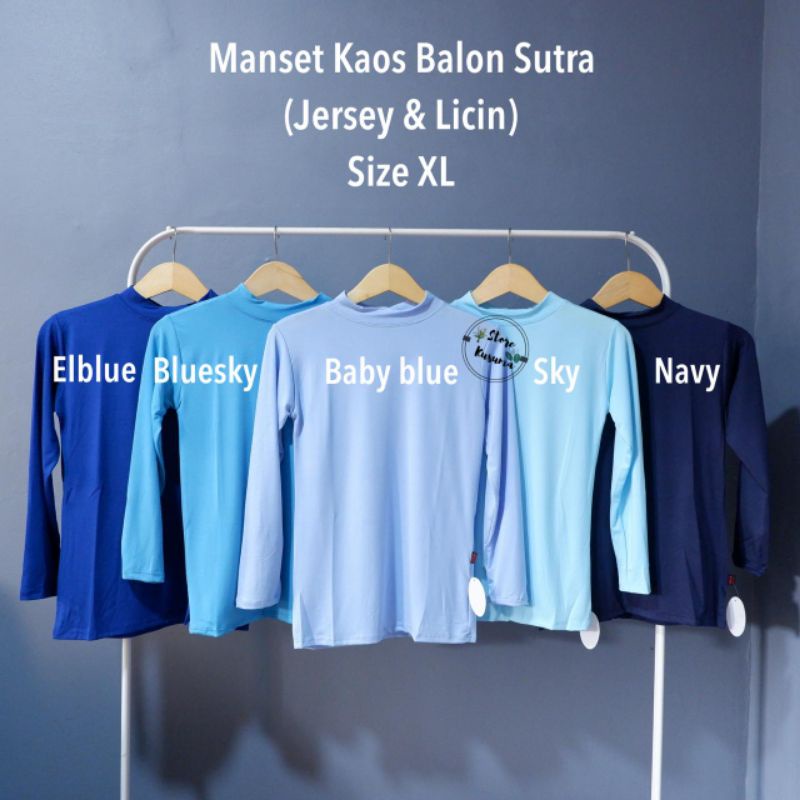 Manset Kaos bahan Balon Sutra/Manset Kebaya bahan Jersey size XL