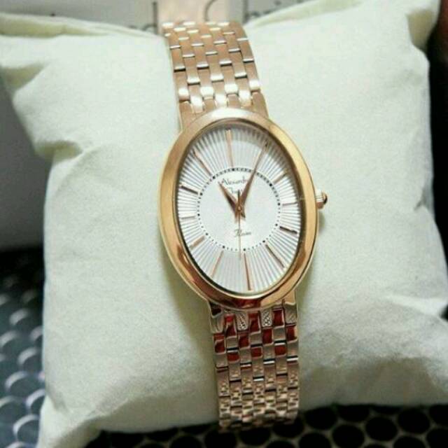 Jam Tangan Cantik Wanita Alexandre Christie Simple Passion Rosegold Original