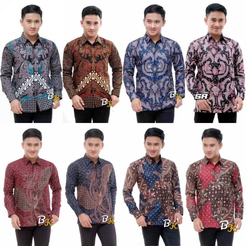 KEMEJA BATIK PRIA LENGAN PANJANG SIZE M L XL XXL  BSWART BatiK Pria Seragam kantor,Pernikahan dll