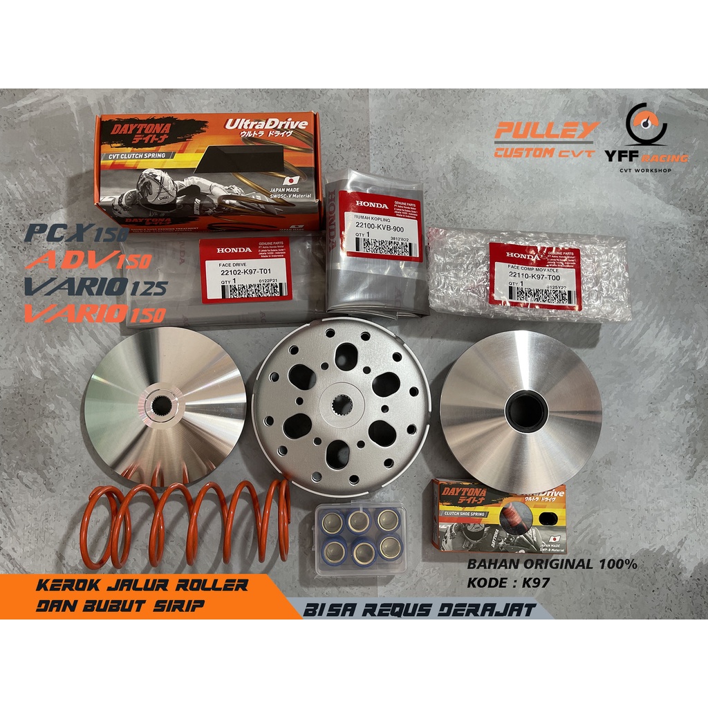 Full Upgrade Pulley Rumah Roller custom racing bubut racing Roller Racing   PCX 150 K97 LOKAL ADV 15