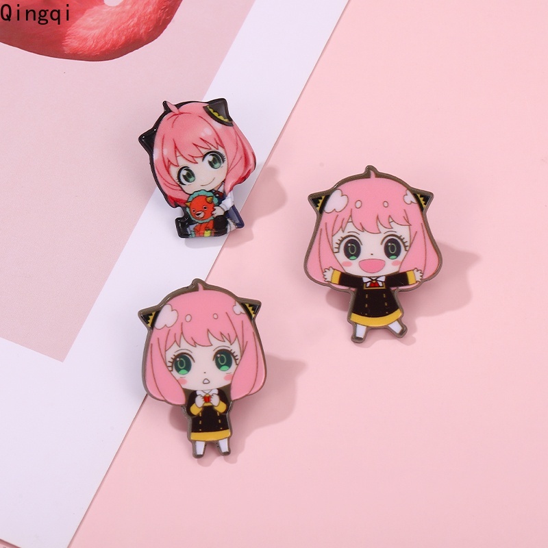 Bros Pin Enamel Desain Kartun Anime Spyxfamily Anya Forger Untuk Anak