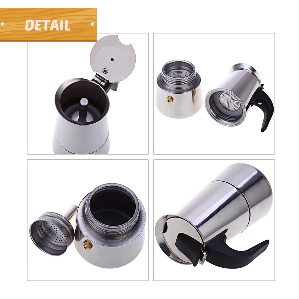 Mesin Pembuat Kopi Stainless Espresso Coffee Maker