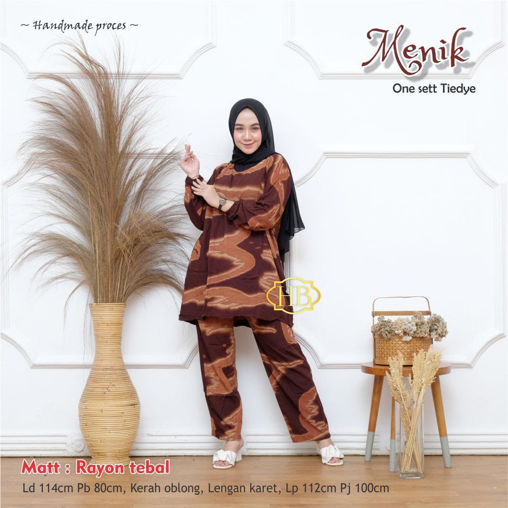 INSPIRASI GAYA ISLAM - [BISA COD] Setelan Tie Dye Lengan Pajang Harga Grosir BAHAN RAYON TEBAL