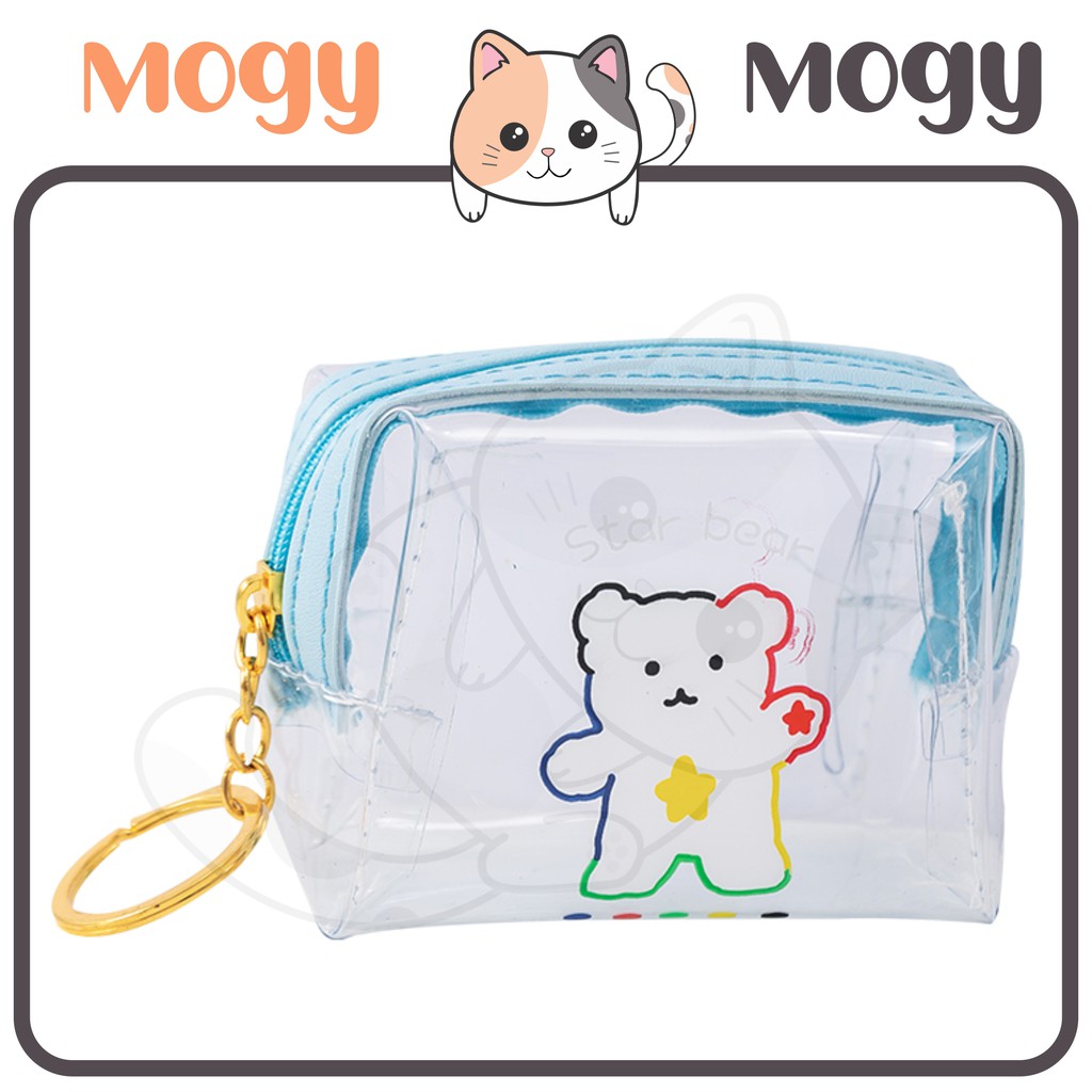 MOGYMOGY HL0122 Pouch Transparan Mini Tas Kosmetik Motif  Make Up Bag Serbaguna