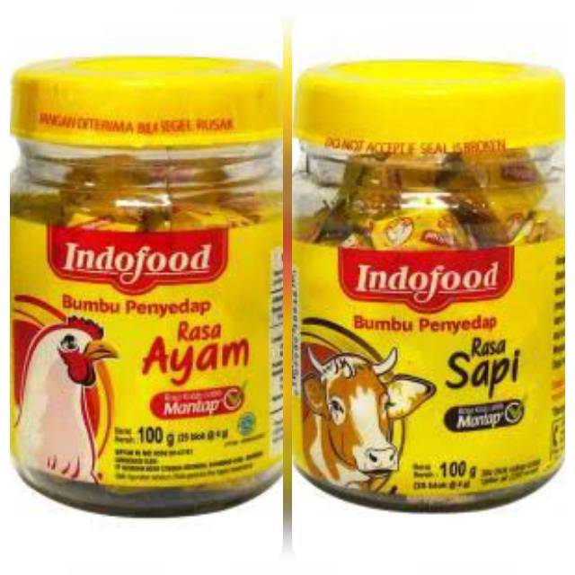 

Indofood Kaldu Blok Penyedap Rasa Sapi dan Ayam 100gr (25 blok @4gr)