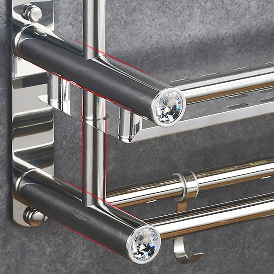KH Rak Penyimpanan Peralatan Mandi Premium Bahan Stainless Steel Tebal Aksesoris Dekorasi Kamar Mandi