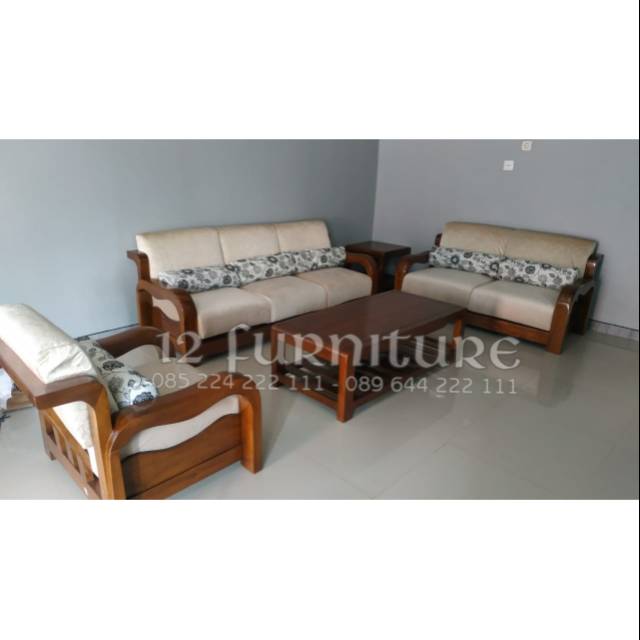 SOFA KURSI TAMU SEDERHANA TERBARU KAYU JATI